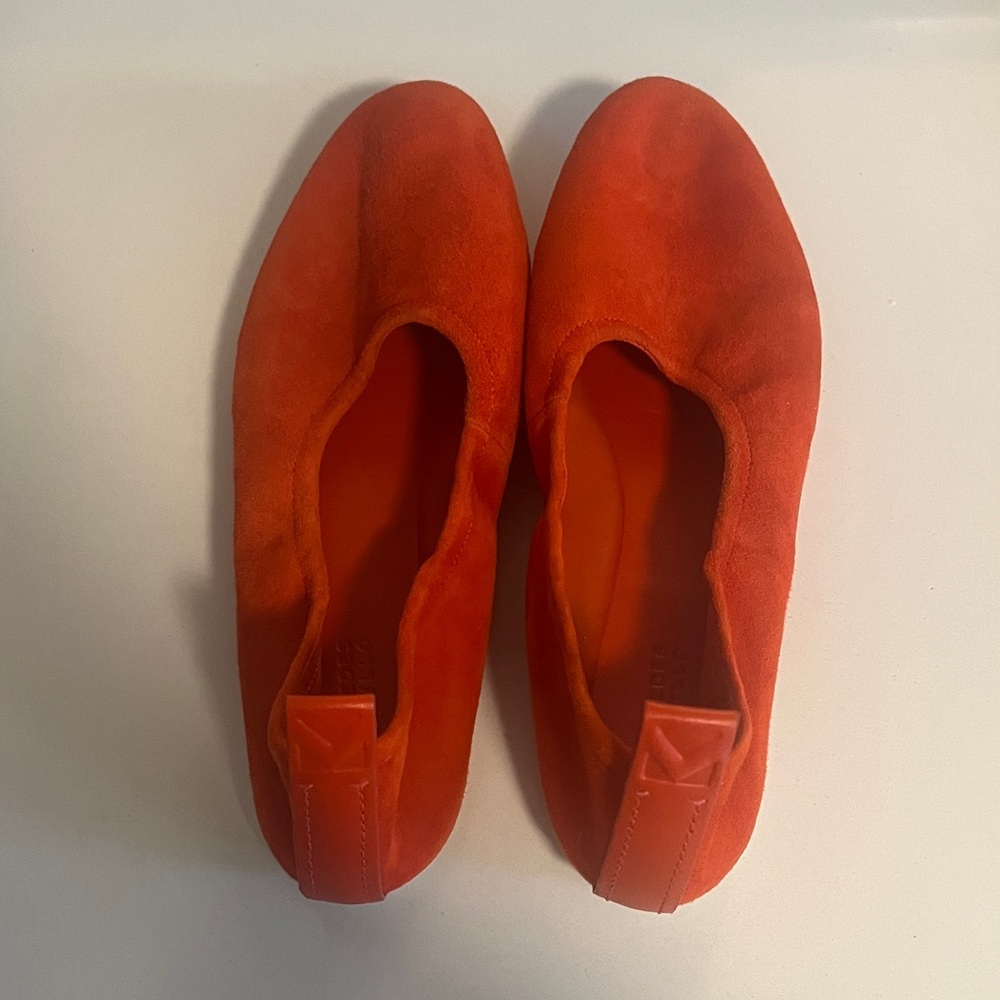 MERCEDES CASTILLO Red Suede Slip-On Flats